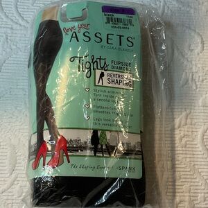 SPANX Assets Black Flipside Diamond Tights. NWT. Size 5